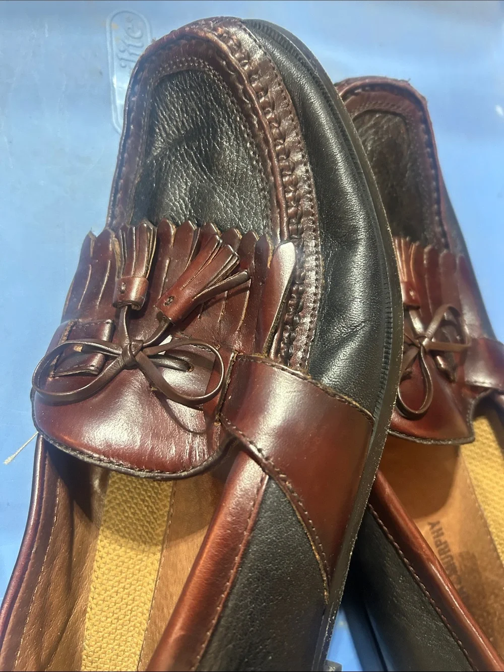 Johnston & Murphy Men’s Brown Leather Tassel Loafers Size 13